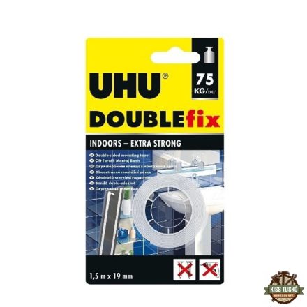 UHU Ragasztószalag Erős Kétoldalú, 19mm x 1,5m B1
