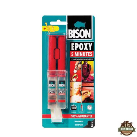 BISON 5 perces Kétkomponensű Epoxy Ragasztó, 24ml