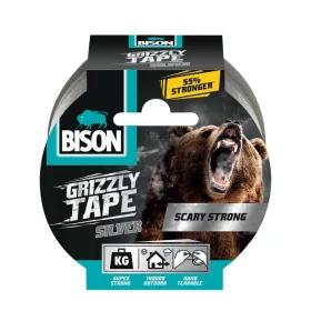   BISON Grizzly Szuper Erős Szöveterősített Ragasztószalag, szürke, 10m