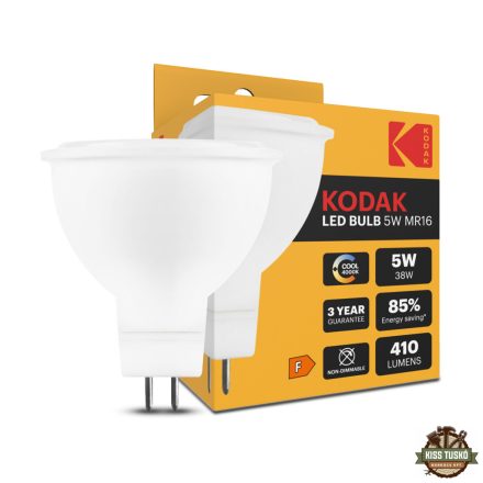 KODAK Max LED Izzó Spot Alu-Plastic 5W MR16 100° 4000K (410 lumen)