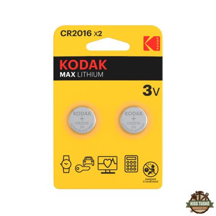 Kodak Ultra Lithium Gombelem CR2016 (3V) B2