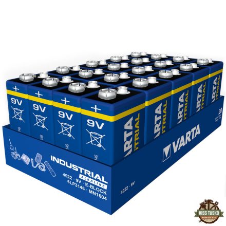 VARTA Industrial Alkáli 9V Elem BULK