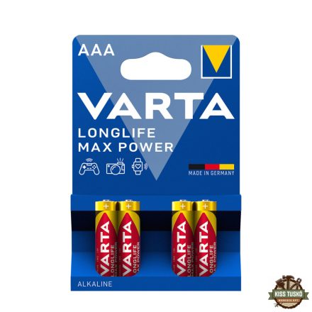 VARTA Longlife Max Power Alkáli Mikro Elem AAA B4