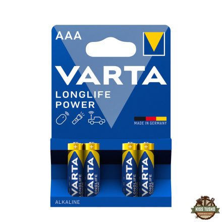 VARTA Longlife Power Alkáli Mikro Elem AAA B4