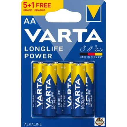 VARTA Longlife Power Alkáli Ceruza Elem AA B5+1
