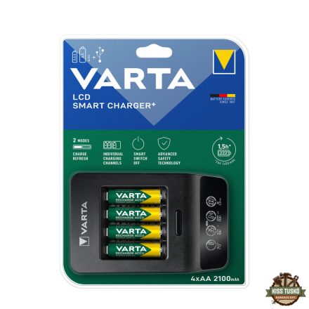 VARTA Akkutöltő LCD Smart + 4x2100mAh AA (AA/AAA)