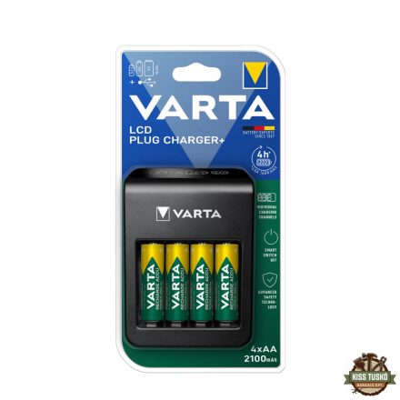 VARTA Akkutöltő Plug LCD + 4x2100mAh AA (AA/AAA) 240min