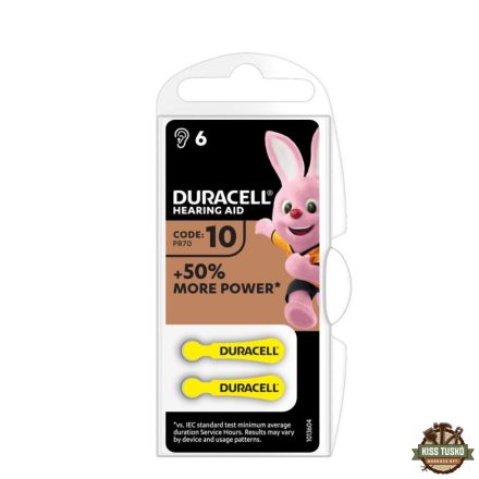 Duracell Hallókészülék Elem DA10 0%Hg (1,45V) B6