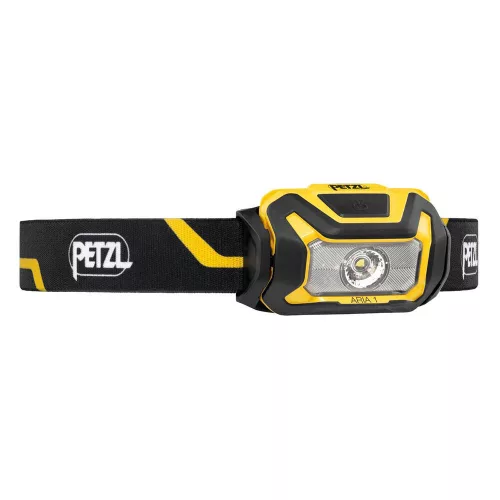 Petzl Fejlámpa Aria 1R 2026 Fekete/Sárga (akkumulátoros - tartozék) 475 lumen