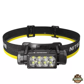   Nitecore Fejlámpa HC65 UHE (4000mAh 18650) UHE LED (2000 lumen) + USB-C Fekete