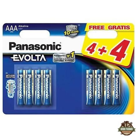 Panasonic Evolta Alkáli Elem Mikro AAA (LR03EGE/44BP) B4+4