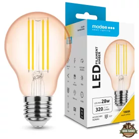   Modee LED Filament Amber Globe A60 4W E27 320° 1800K (360 lumen)