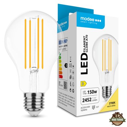 Modee LED Izzó Filament A70 17W E27 360° 2700K (2452 lumen) ERP