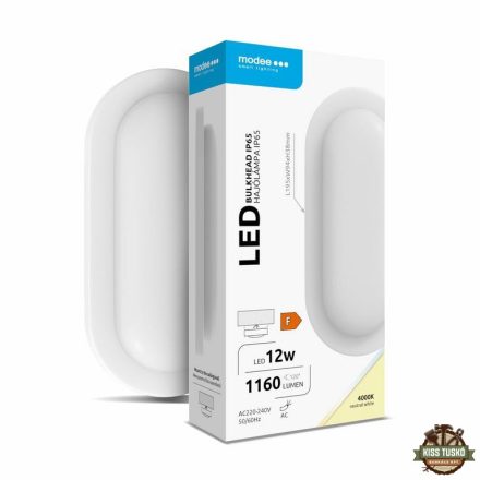 Modee LED Bulkhead Ovál 12W 4000K (195x94x38mm) IP65 (1160 lumen) fehér ERP