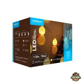   Modee Karácsonyi LED Füzér Plastic Elemes C1015 (10LED/1,35m/15cm) warm
