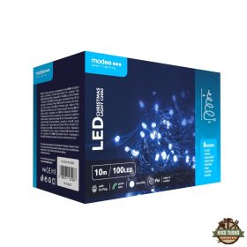   Modee Karácsonyi LED Füzér Plastic Adapteres (100LED/10m/10cm) cold