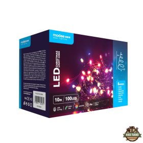   Modee Karácsonyi LED Füzér Plastic Adapteres (100LED/10m/10cm) multicolor
