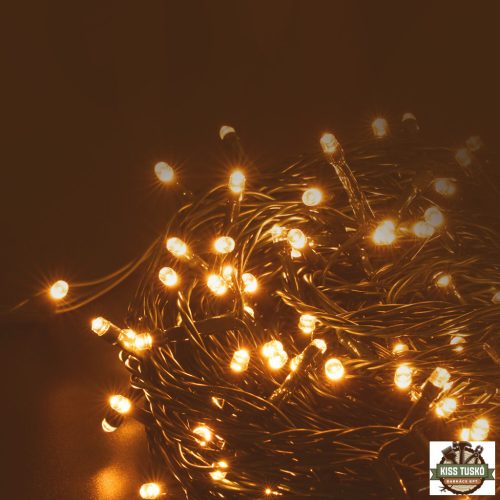Modee Karácsonyi LED Füzér Plastic Adapteres (200LED/20m/10cm) warm