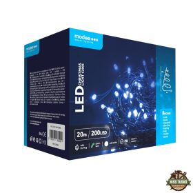   Modee Karácsonyi LED Füzér Plastic Adapteres (200LED/20m/10cm) cold