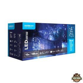   Modee Karácsonyi LED Füzér Réz Adapteres C2008 (100LED/10m/10cm) cold