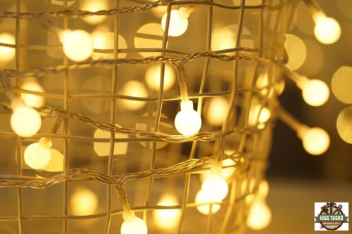 Modee Karácsonyi LED Füzér Berry Plastic Adapteres (100LED/10m/10cm) warm