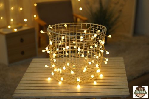 Modee Karácsonyi LED Füzér Berry Plastic Adapteres (100LED/10m/10cm) warm