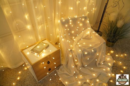 Modee Karácsonyi LED Füzér Berry Plastic Adapteres (100LED/10m/10cm) warm