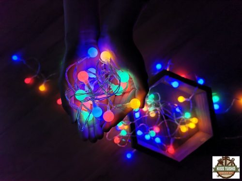 Modee Karácsonyi LED Füzér Berry Plastic Adapteres (100LED/10m/10cm) multicolor