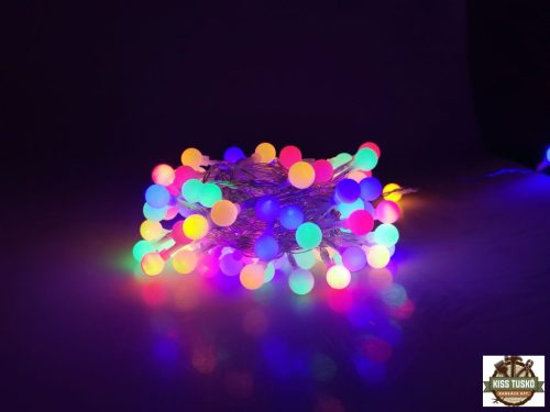 Modee Karácsonyi LED Füzér Berry Plastic Adapteres (100LED/10m/10cm) multicolor