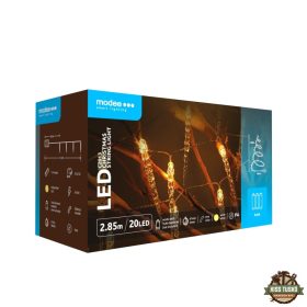   Modee Karácsonyi LED Füzér Plastic Elemes C2013 (20LED/2,85m/15cm) warm