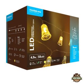  Modee Karácsonyi LED Füzér Plastic Adapteres C2014 (50LED/4,9m/10cm) warm