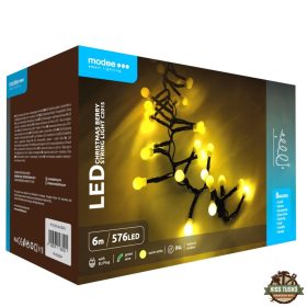   Modee Karácsonyi LED Füzér Berry Plastic Adapteres C2015 (576LED/6m) warm