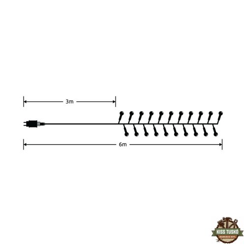 Modee Karácsonyi LED Füzér Berry Plastic Adapteres C2016 (288LED/3m) pink+cold