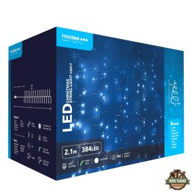   Modee Karácsonyi LED Füzér Plastic Adapteres C2017 (384LED/2,1m) cold