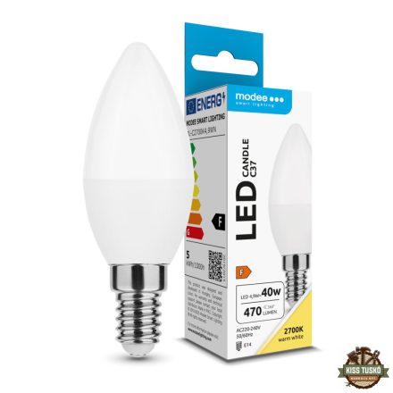 Modee Lighting LED Izzó Gyertya (Candle) 4,9W E14 200° 2700K (470 lumen) ERP