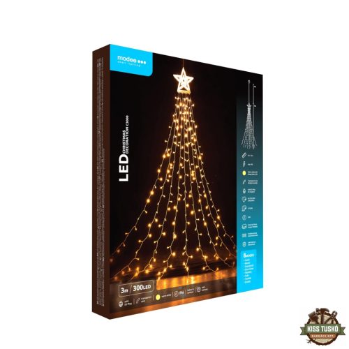 Modee Karácsonyi LED Dekoráció Adapteres C3000 (300LED/3m) warm