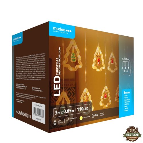 Modee Karácsonyi LED Dekoráció Adapteres C3004 (110LED/3m) warm