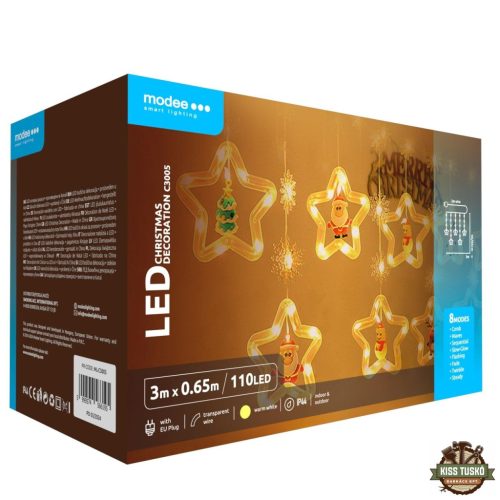 Modee Karácsonyi LED Dekoráció Adapteres C3005 (110LED/3m) warm