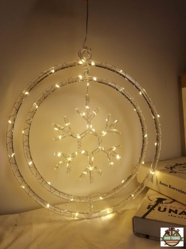 Modee Karácsonyi LED Dekoráció Ablakra Elemes C3009 (60LED D30cm)