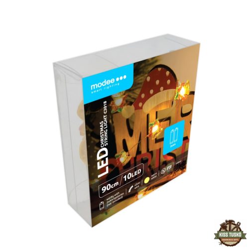 Modee Karácsonyi LED Füzér Dekor Elemes C3018 (10LED/90cm/10cm) warm
