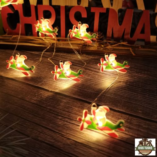 Modee Karácsonyi LED Füzér Dekor Elemes C3020 (10LED/90cm/10cm) warm