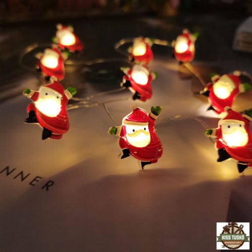 Modee Karácsonyi LED Füzér Dekor Elemes C3021 (10LED/90cm/10cm) warm