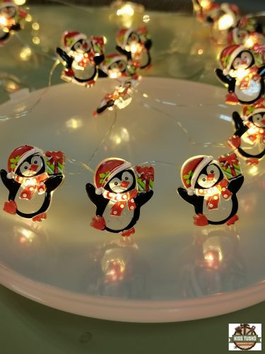 Modee Karácsonyi LED Füzér Dekor Elemes C3022 (10LED/90cm/10cm) warm