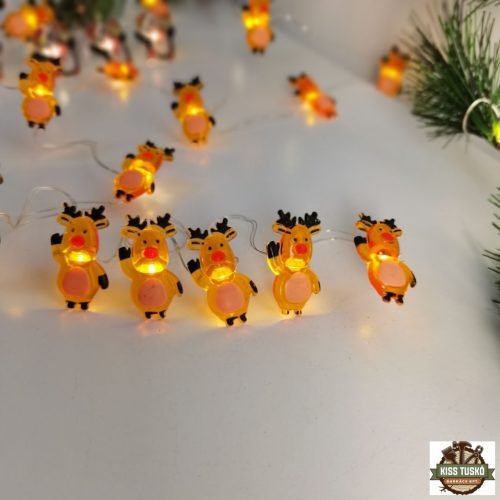 Modee Karácsonyi LED Füzér Dekor Elemes C3023 (10LED/90cm/10cm) warm