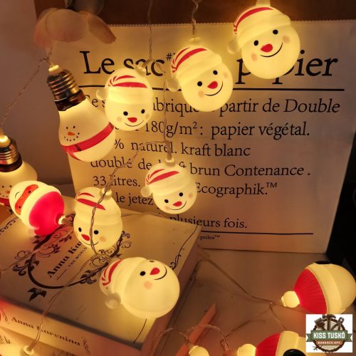 Modee Karácsonyi LED Füzér Dekor Elemes C3027 (10LED/90cm/10cm) warm