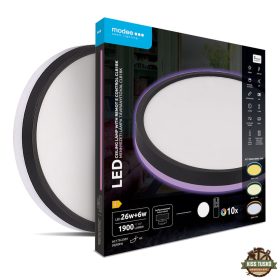   Modee Mennyezeti LED Lámpa CLB1BK 26+6W 3CCT+RGB D320mm +rem (1900 lumen) ERP