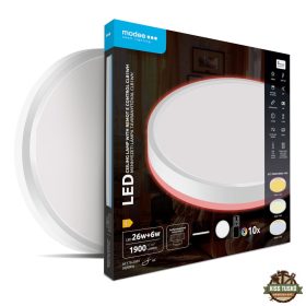   Modee Mennyezeti LED Lámpa CLB1WH 26+6W 3CCT+RGB D320mm +rem (1900 lumen) ERP