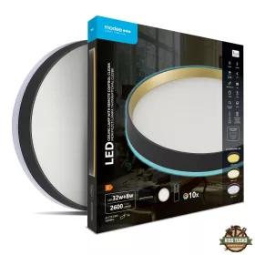   Modee Mennyezeti LED Lámpa CLEBK 32+8W 3CCT+RGB D400mm +rem (2600 lumen) ERP