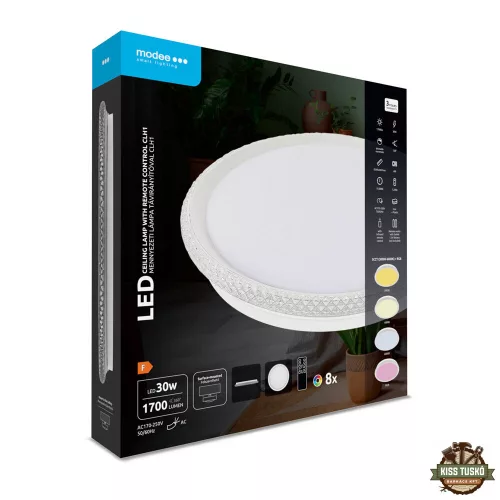 Modee Mennyezeti LED Lámpa CLH1 30W 3CCT+RGB D395mm +rem (1700 lumen) ERP