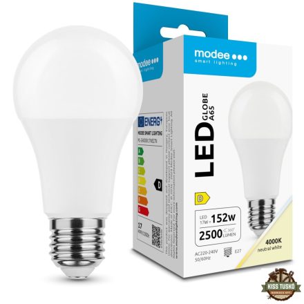 Modee Lighting LED Izzó Globe A65 17W E27 200° 4000K (2500 lumen) ERP